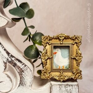 Ornate Gold Frame-Goose Painting